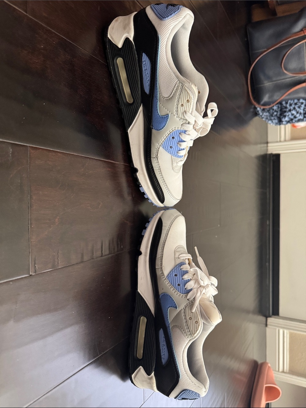 Nike Women’s Air Max Sneakers in White, Light Blue and Black - Picture 3 of 6